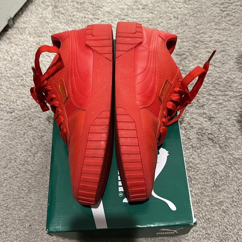 PUMA Cali Wn’s red leather team gold sneakers 10.0 - Picture 6 of 8
